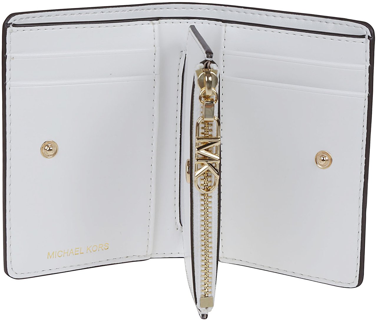 Michael Kors Medium Snap Jet Set Billfold Wallet White Wit