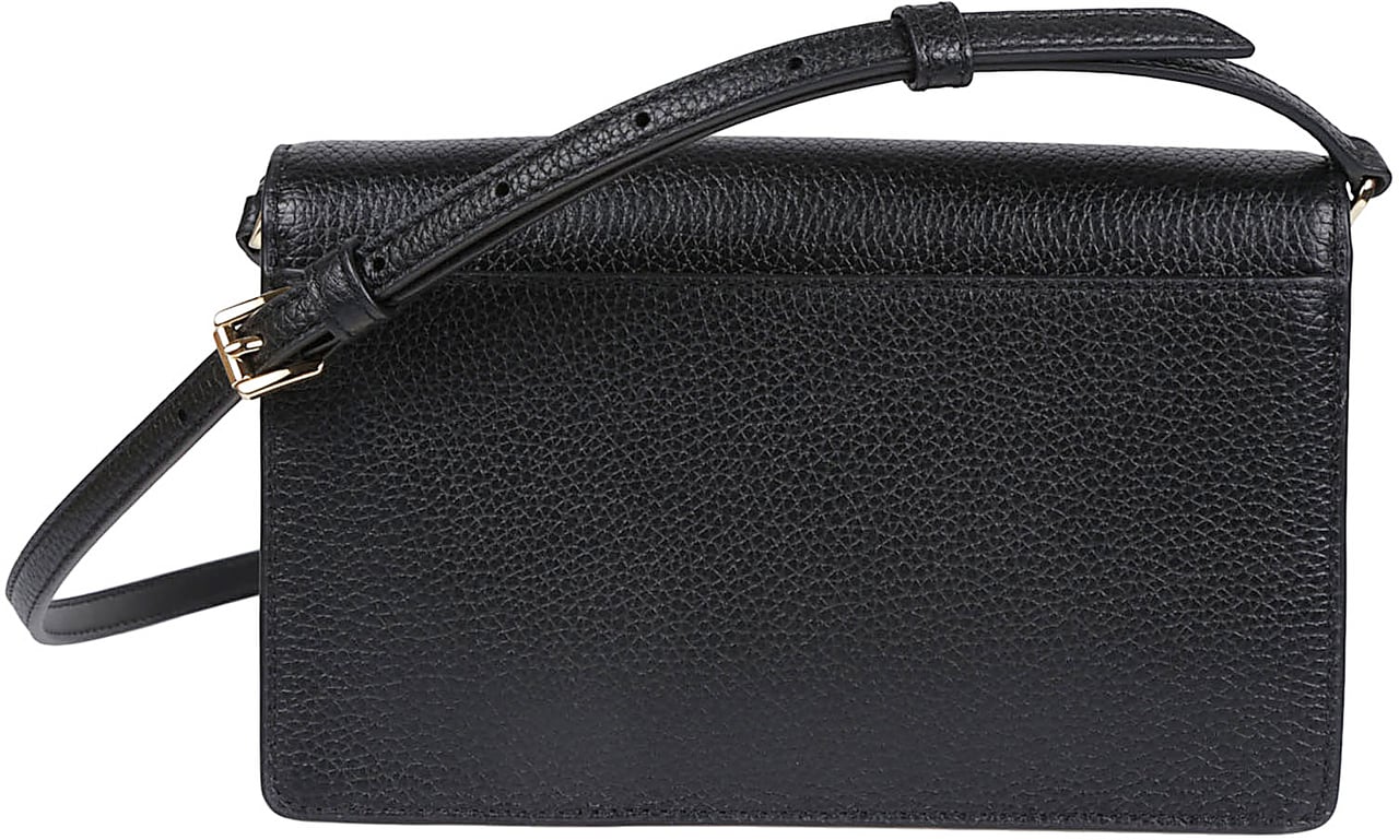 Michael Kors Medium Jet Set Flap Crossbody Bag Black Zwart