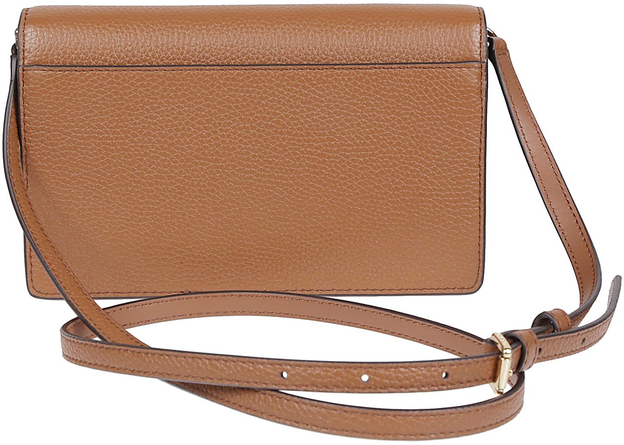 Michael Kors Medium Jet Set Flap Crossbody Bag Brown Bruin