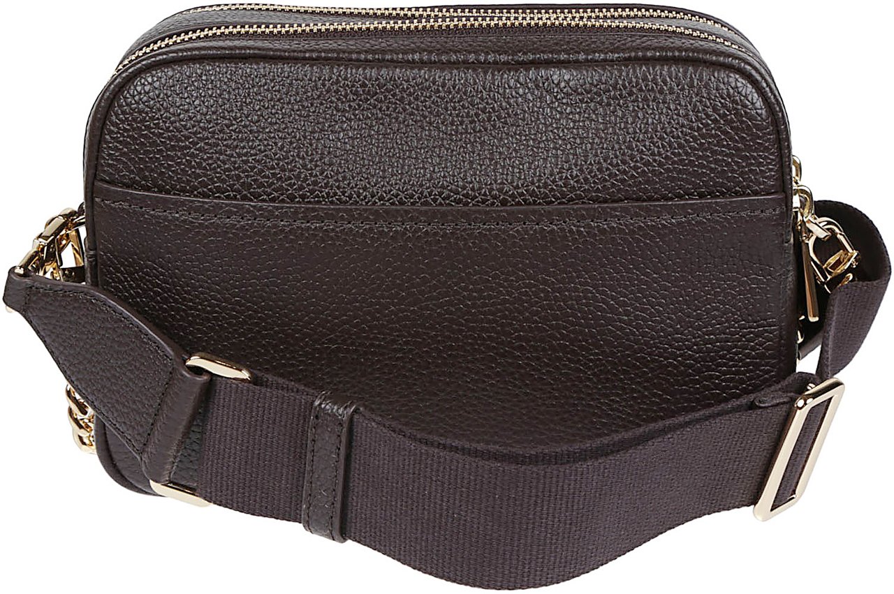 Michael Kors Medium Bryant Double Zip Camera Crossbody Bag Brown Bruin