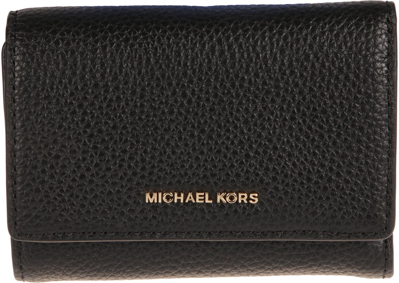 Michael Kors Medium Trifold Wallet Black Zwart