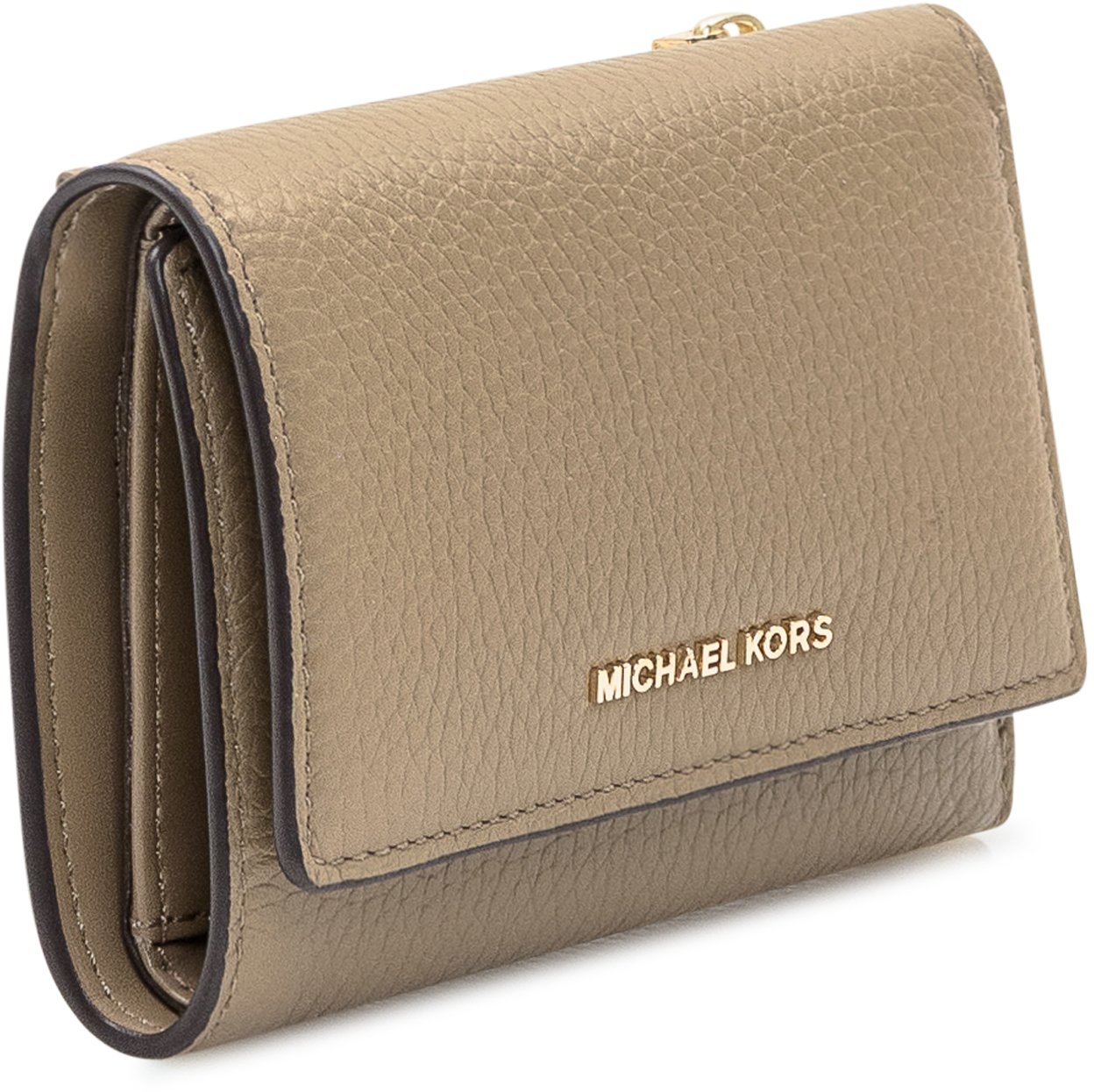 Michael Kors Michael Kors Portafoglio in Pelle Martellata Beige