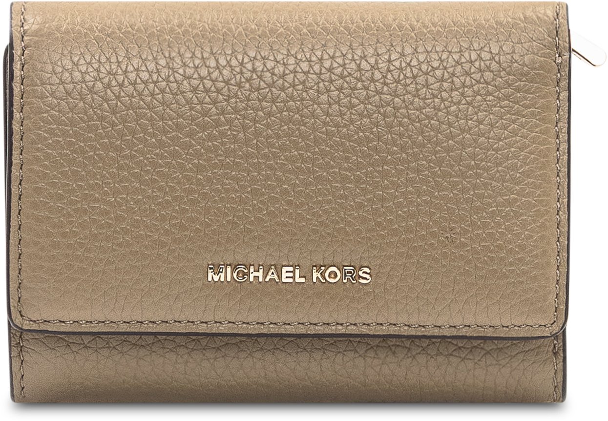 Michael Kors Michael Kors Portafoglio in Pelle Martellata Beige