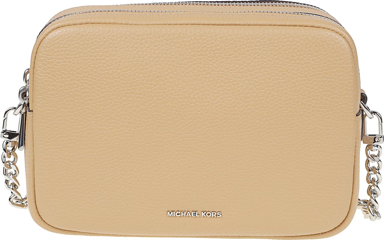 Michael Kors Medium Bryant Double Zip Chain Camera Crossbody Bag Brown Bruin