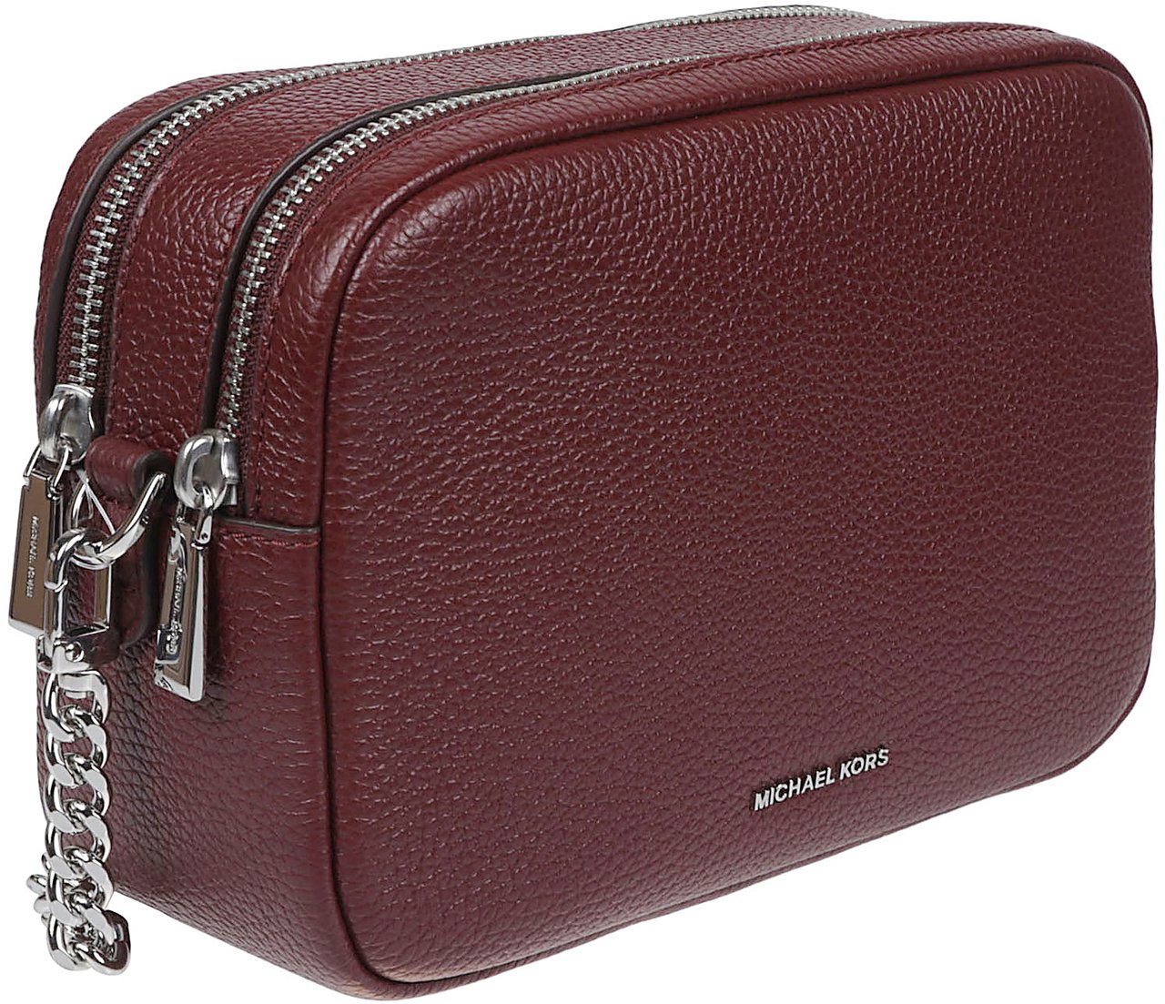 Michael Kors Medium Bryant Double Zip Chain Camera Crossbody Bag Brown Bruin