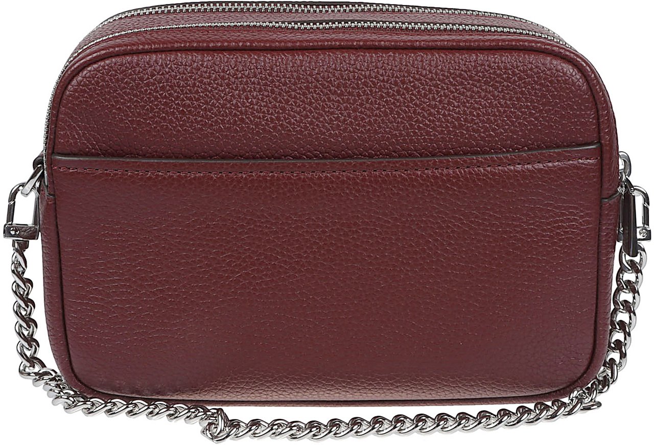 Michael Kors Medium Bryant Double Zip Chain Camera Crossbody Bag Brown Bruin