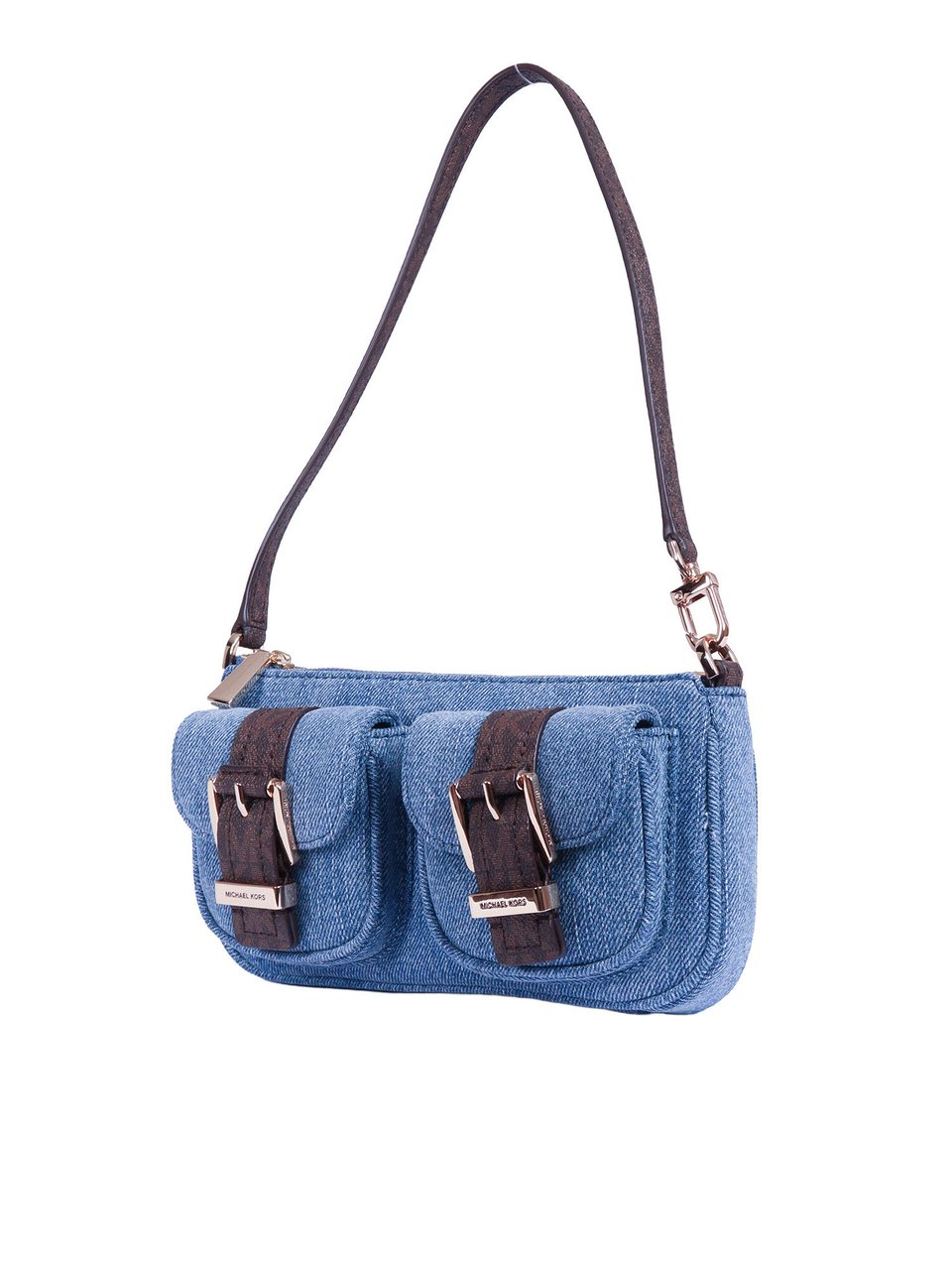Michael Kors Denim Convertible Pouch Blauw
