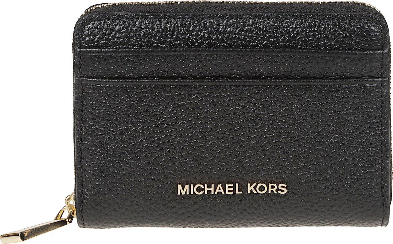 Michael Kors Small Jet Set Zip Around Credit Card Holder Black Zwart