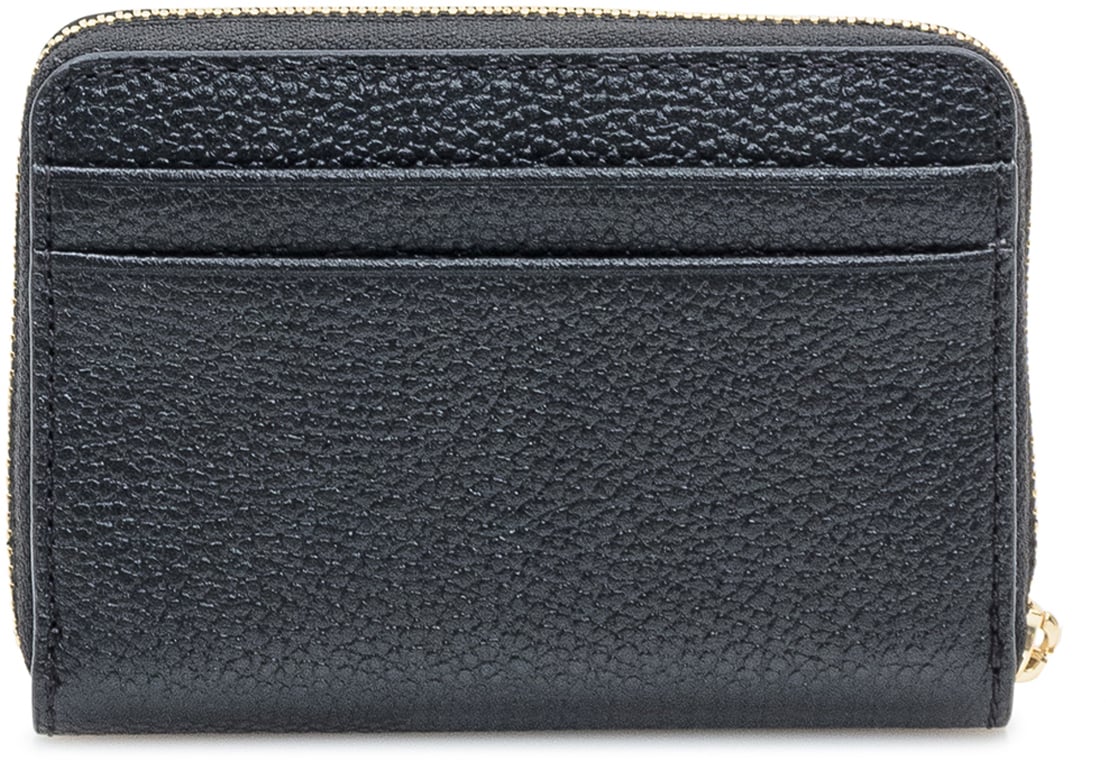 Michael Kors Michael Kors MD Zip Wallet in Pelle Nera Zwart