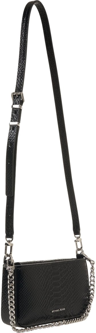 Michael Kors Croco shoulder bag Zwart