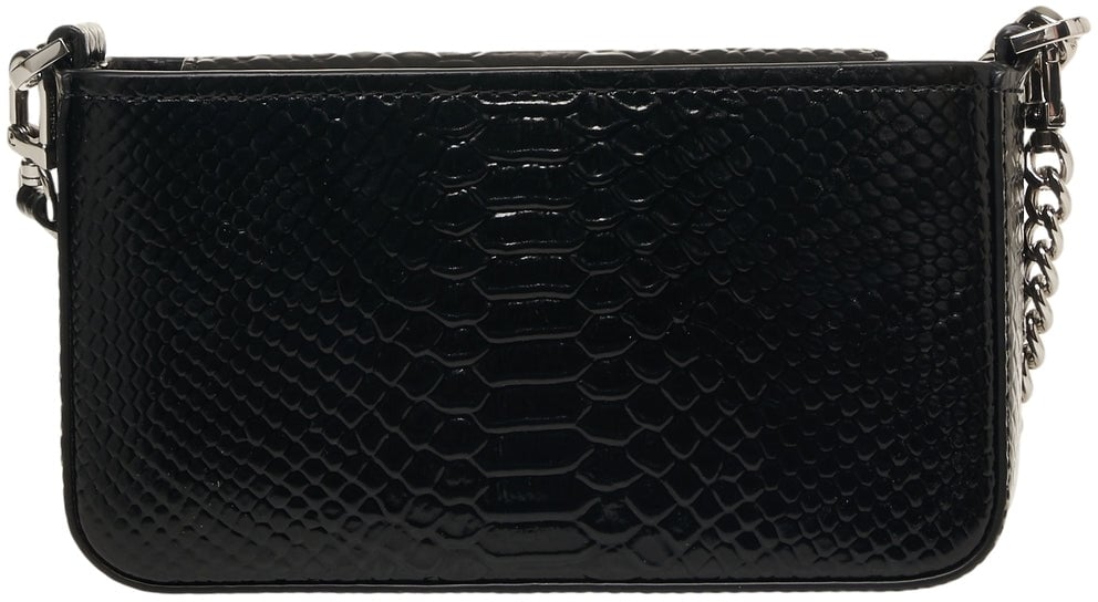 Michael Kors Croco shoulder bag Zwart