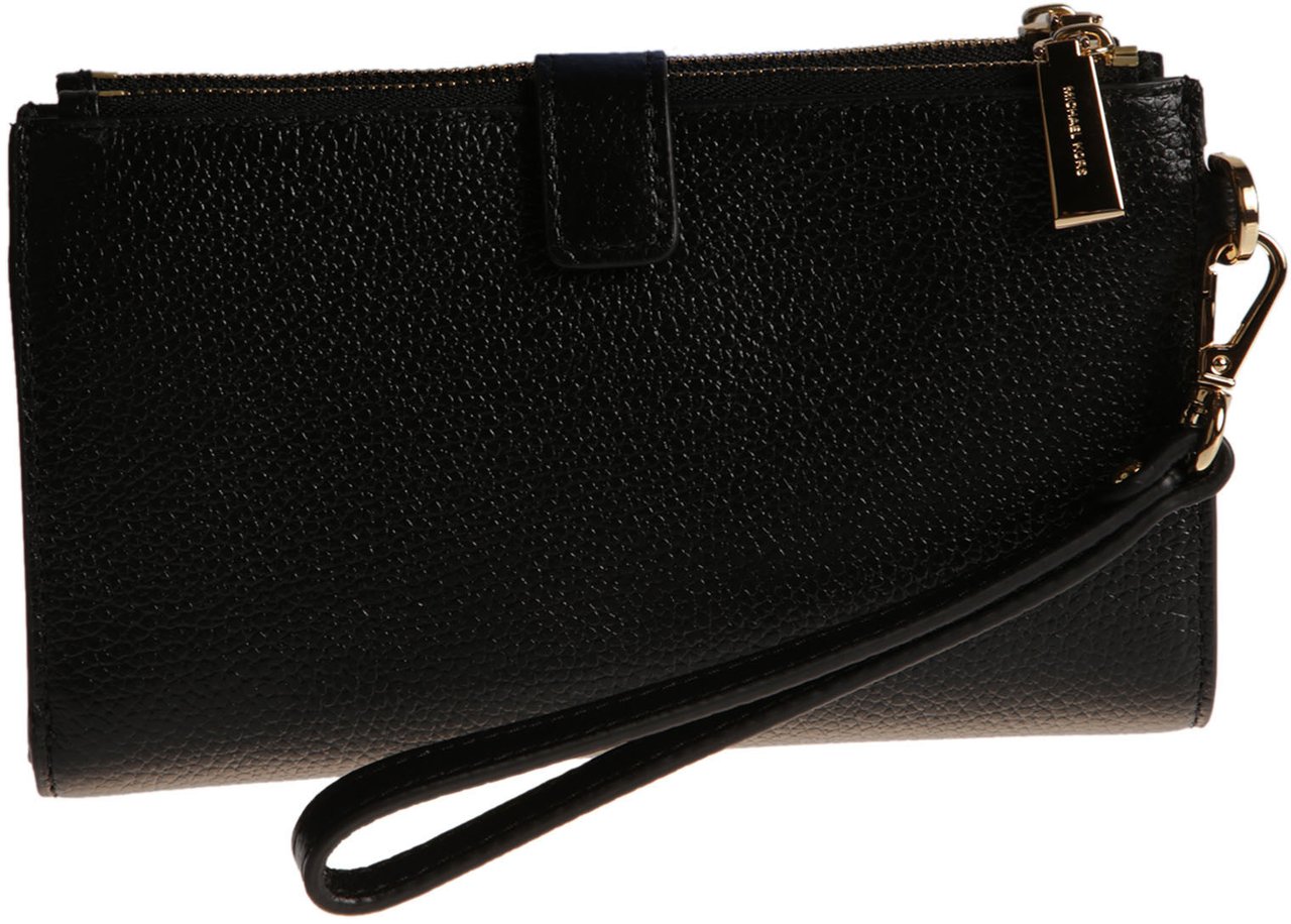 Michael Kors Double Zip Wristlet Wallet Black Zwart