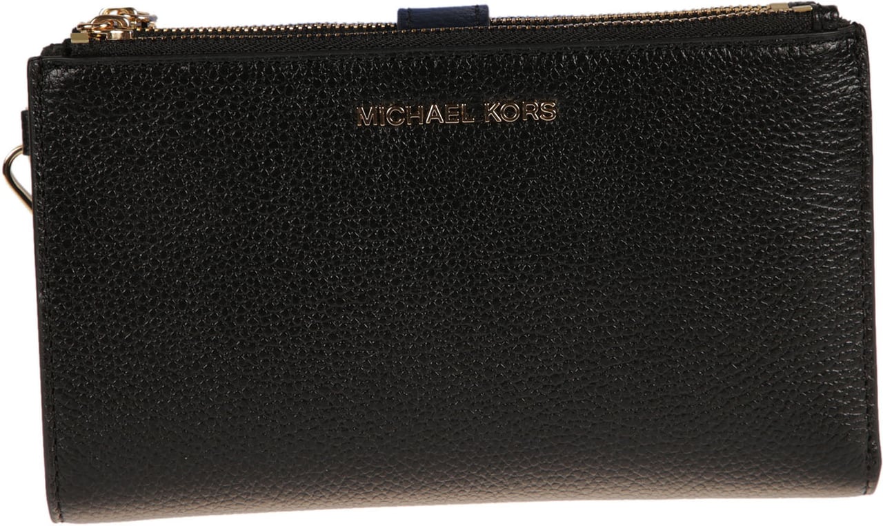 Michael Kors Double Zip Wristlet Wallet Black Zwart