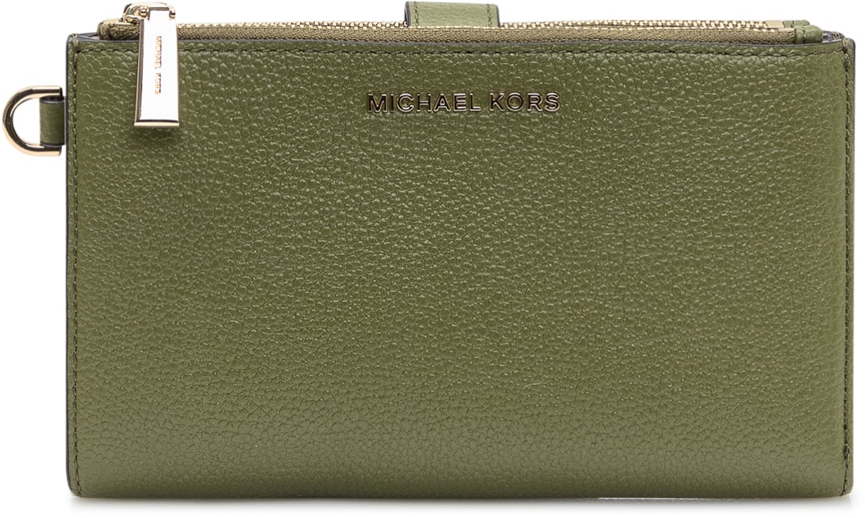 Michael Kors Michael Kors Portafoglio Zip in Pelle Verde Groen