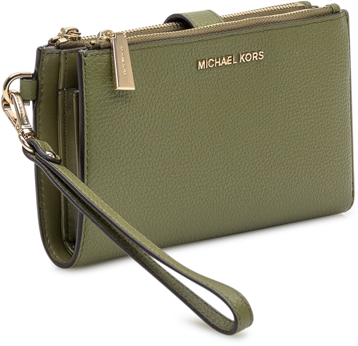 Michael Kors Michael Kors Portafoglio Zip in Pelle Verde Groen