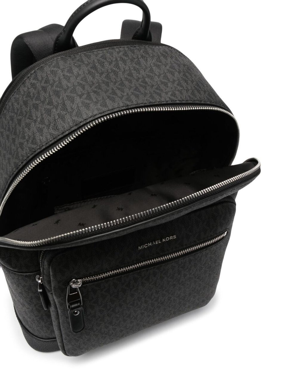 Michael Kors Black Hudson Monogram Backpack Zwart