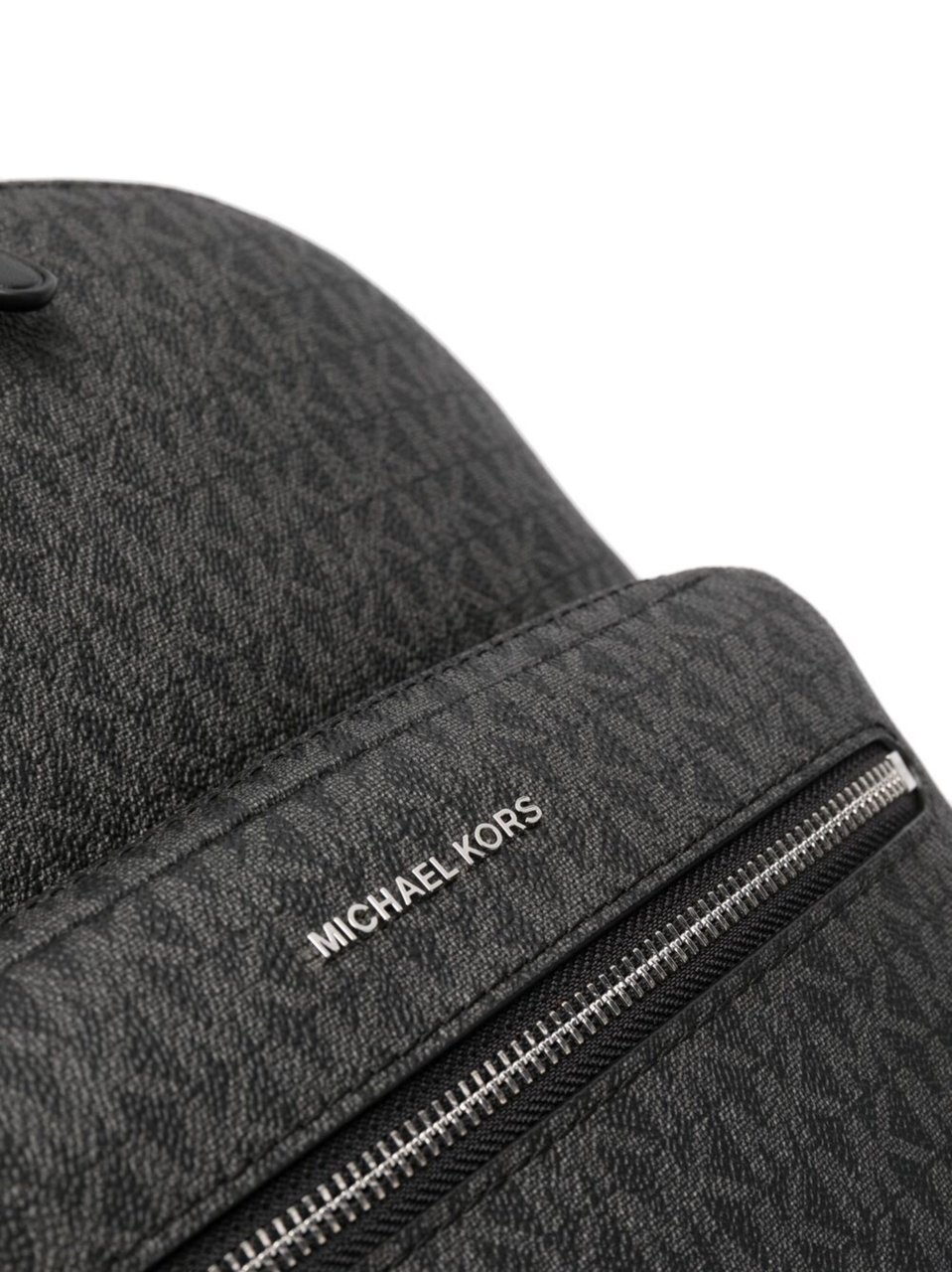Michael Kors Black Hudson Monogram Backpack Zwart