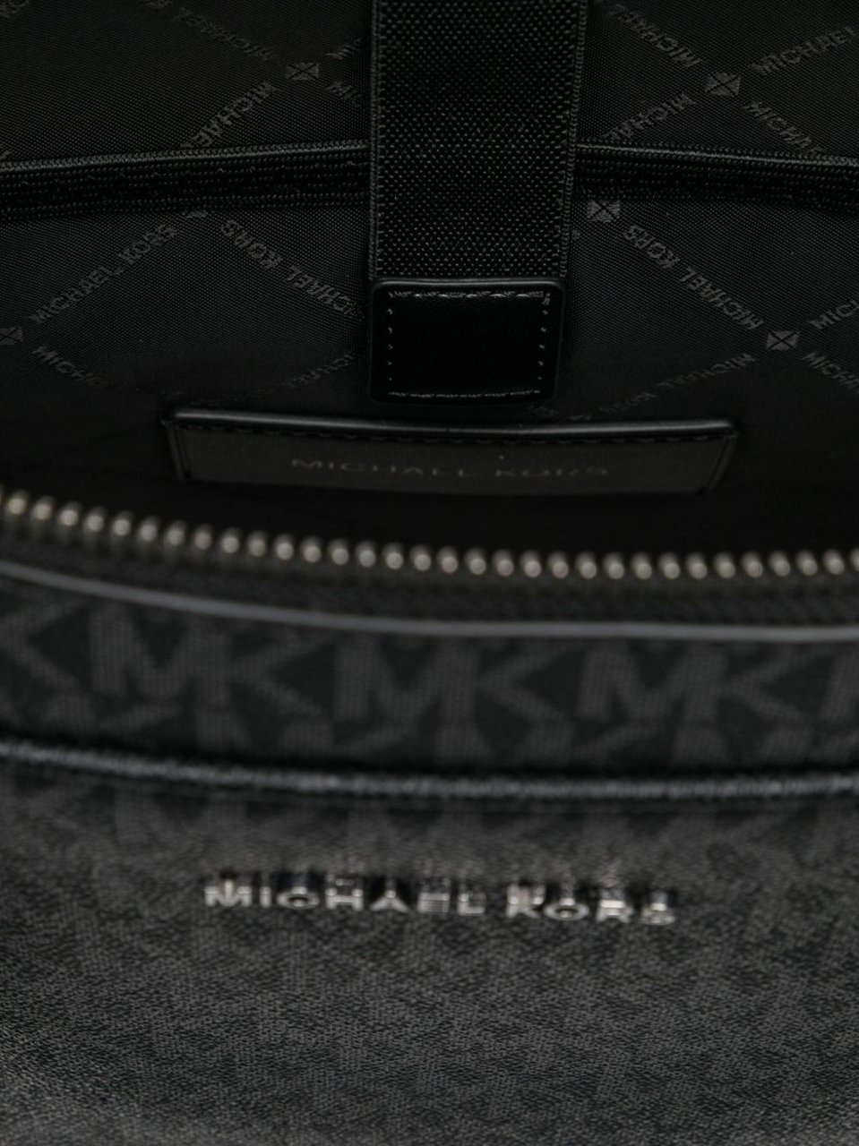 Michael Kors Black Hudson Monogram Hand Briefcase Zwart