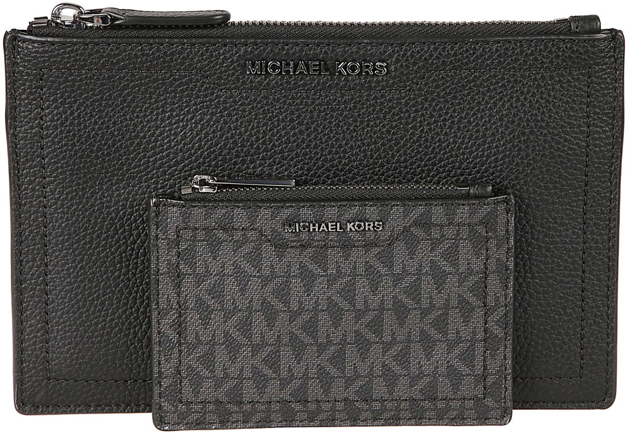 Michael Kors Hudson Dual Pochette Set Black Zwart