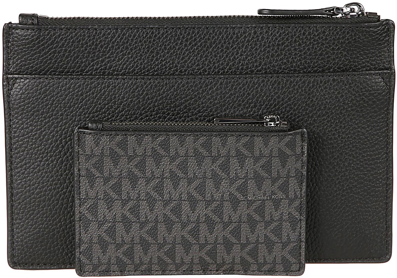Michael Kors Hudson Dual Pochette Set Black Zwart