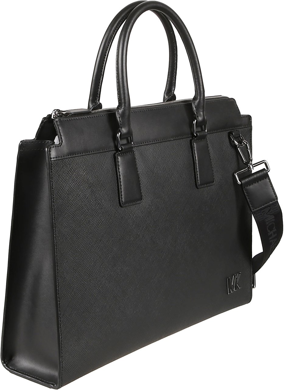 Michael Kors Edison Medium Briefcase Black Zwart