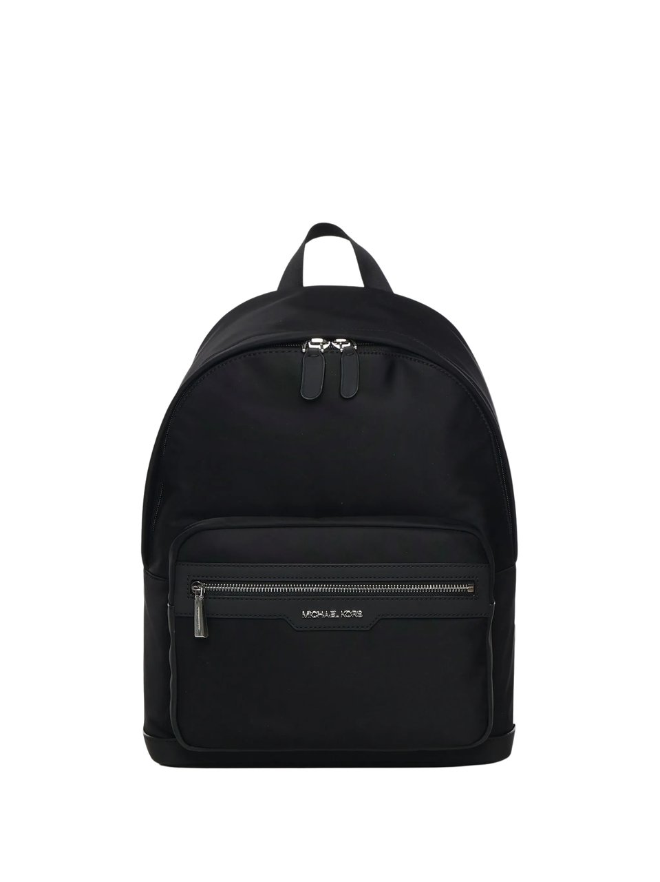 Michael Kors Sleek Black Logo Plaque Backpack Zwart