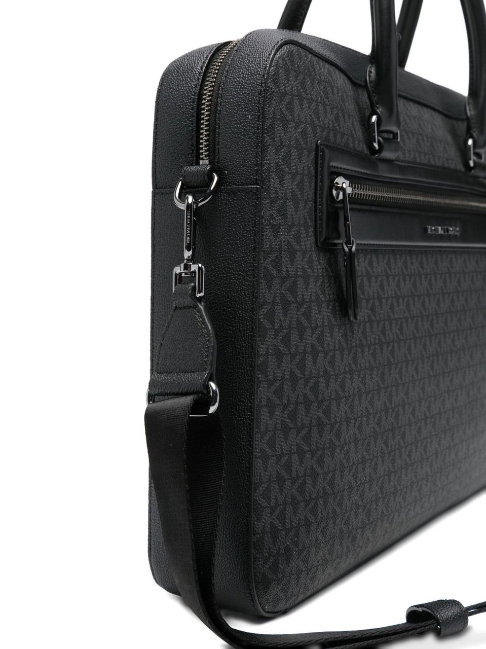 Michael Kors Black Grey Jet Set Backpack Zwart