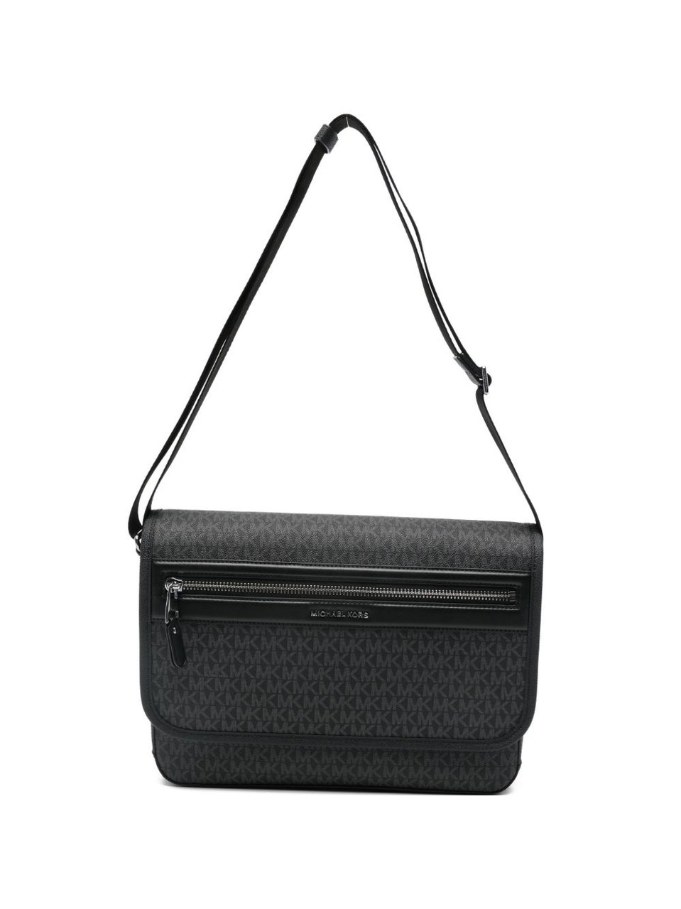 Michael Kors Logo Pattern Flap Shoulder Bag Zwart