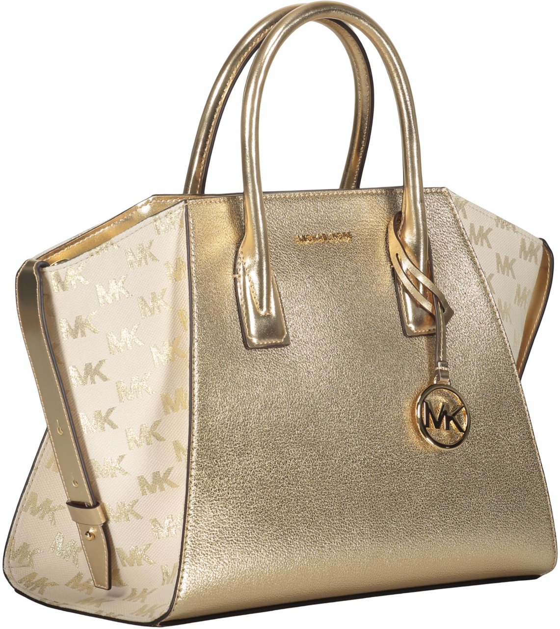 Michael Kors Leather and fabric bag Goud