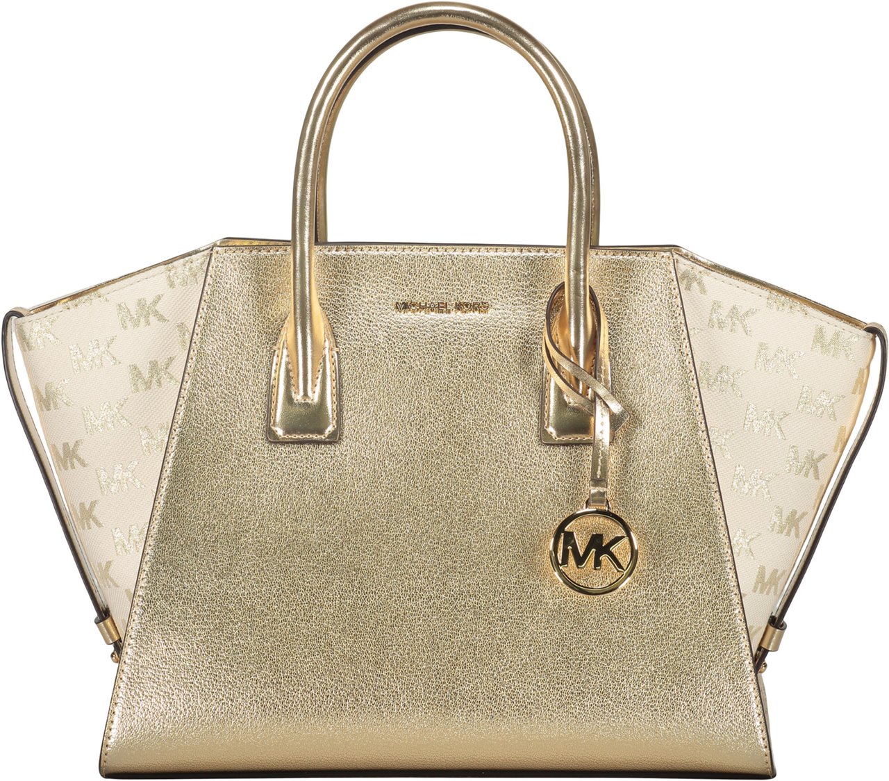 Michael Kors Leather and fabric bag Goud