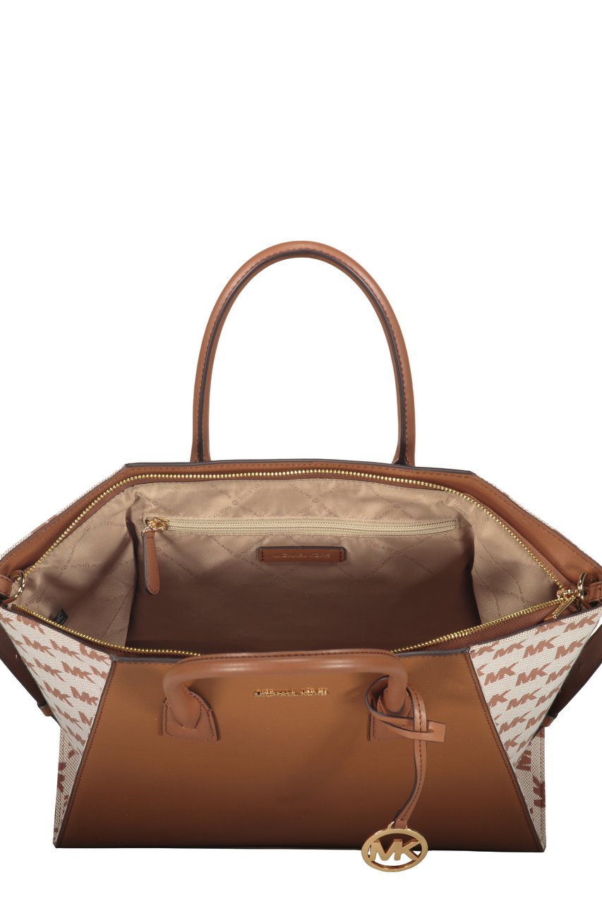 Michael Kors Leather and fabric bag Bruin