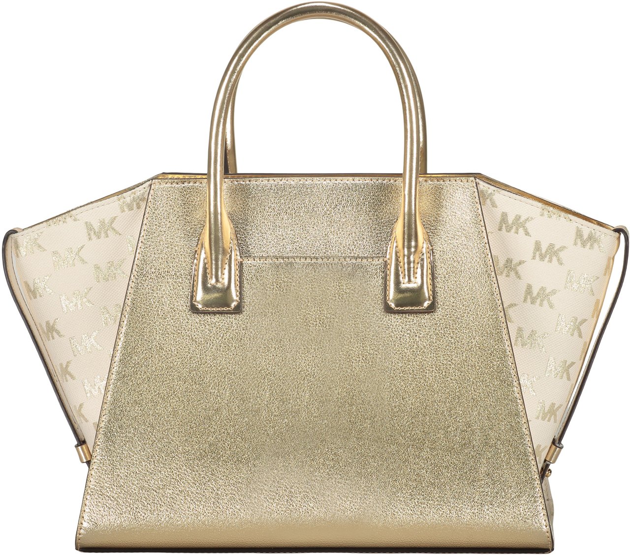 Michael Kors Leather and fabric bag Goud