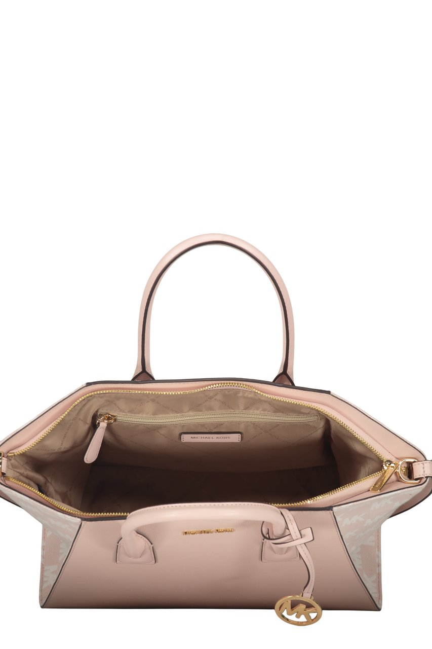 Michael Kors Leather and fabric bag Roze