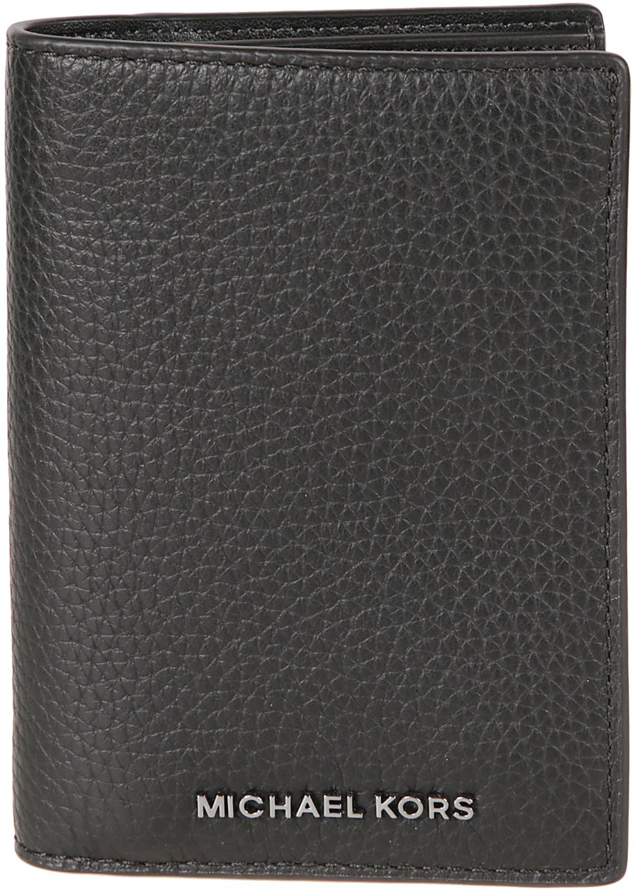Michael Kors Hudson Vertical Wallet Black Zwart