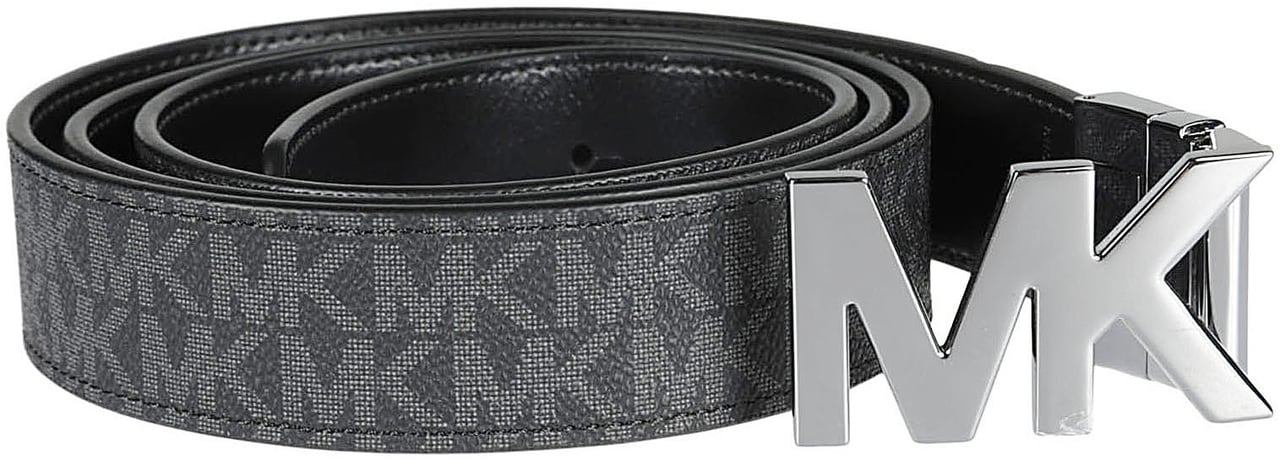 Michael Kors Logo Buckle Reversible Belt Black Zwart