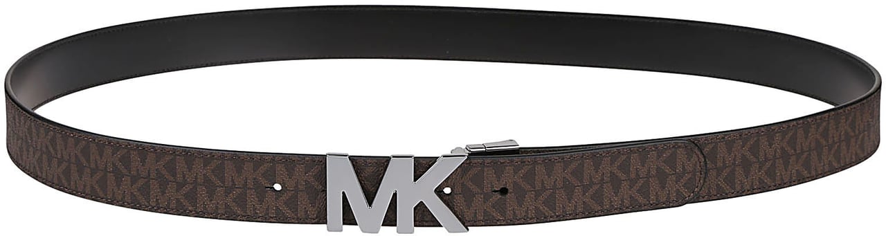 Michael Kors Logo Buckle Reversible Belt Brown Bruin