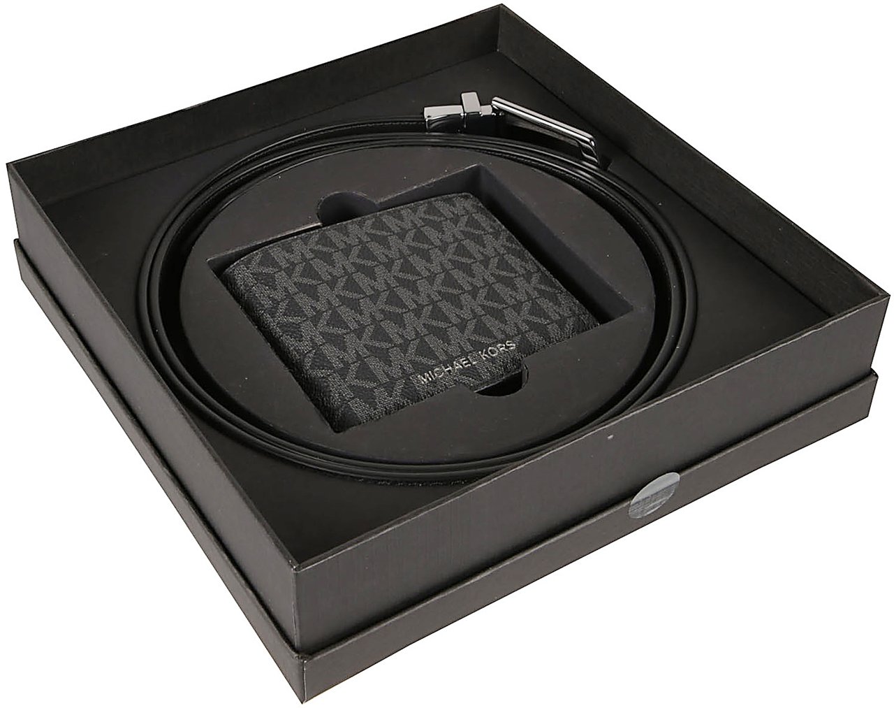 Michael Kors Gift Box Wallet+logo Reversible Belt Black Zwart