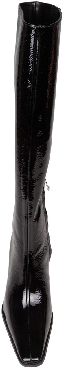 Michael Kors Michael kors darrah heeled boot in patent leather, black Zwart