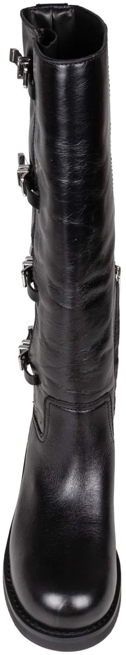 Michael Kors Michael kors leather darringt boot with buckles Zwart