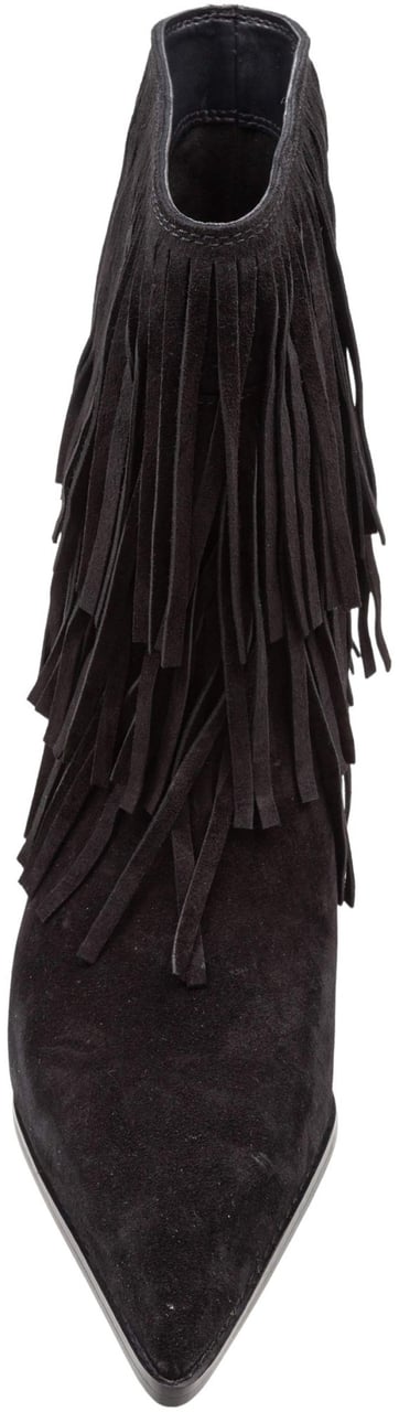 Michael Kors Michael kors jayla suede boot with applied fringes Zwart