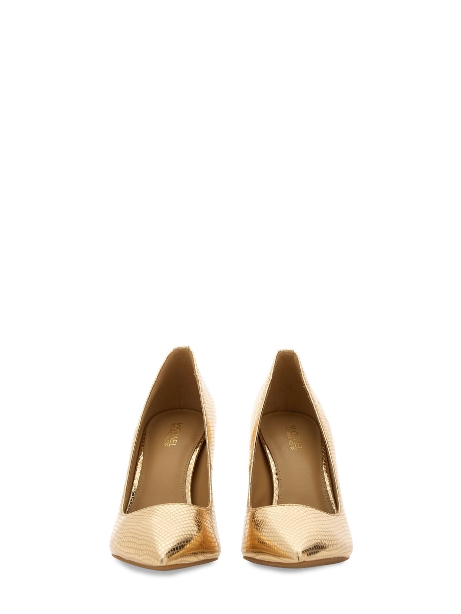 Michael Kors Alina Flex Goat Leather Metallic Pumps Neutraal