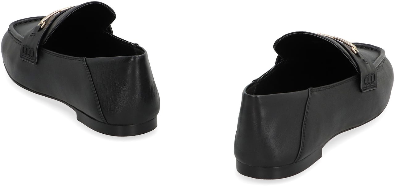 Michael Kors Lena leather loafers Zwart