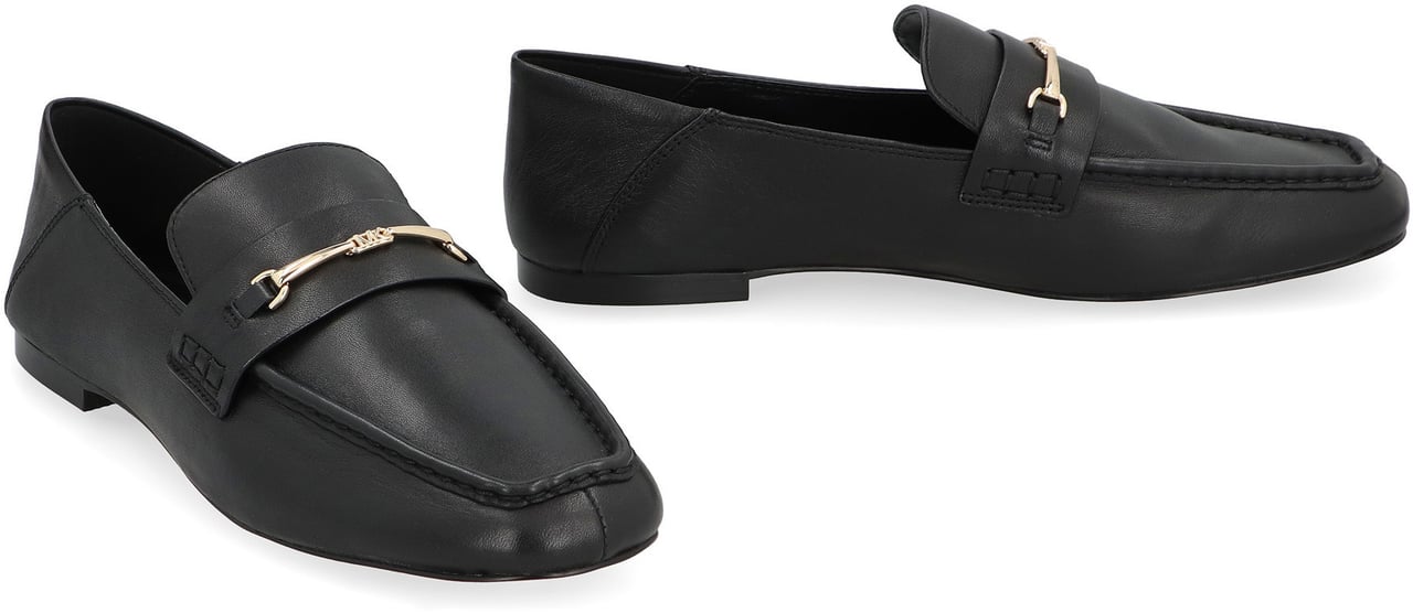 Michael Kors Lena leather loafers Zwart