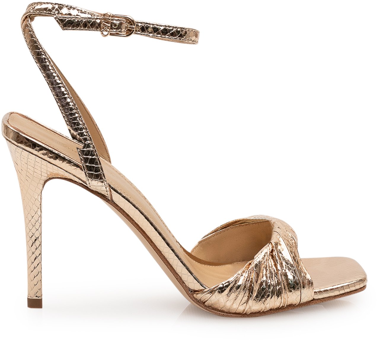 Michael Kors Sandalo Kiana con Tacco e Cinturino alla Caviglia Goud