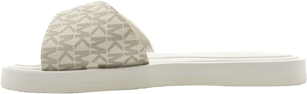 Michael Kors Signature Logo Slide Sandaal Wit