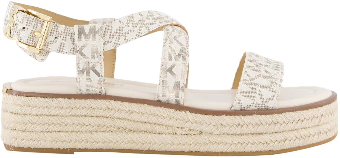 Michael Kors Dames Lynn Sandaal Wit/Beige Wit