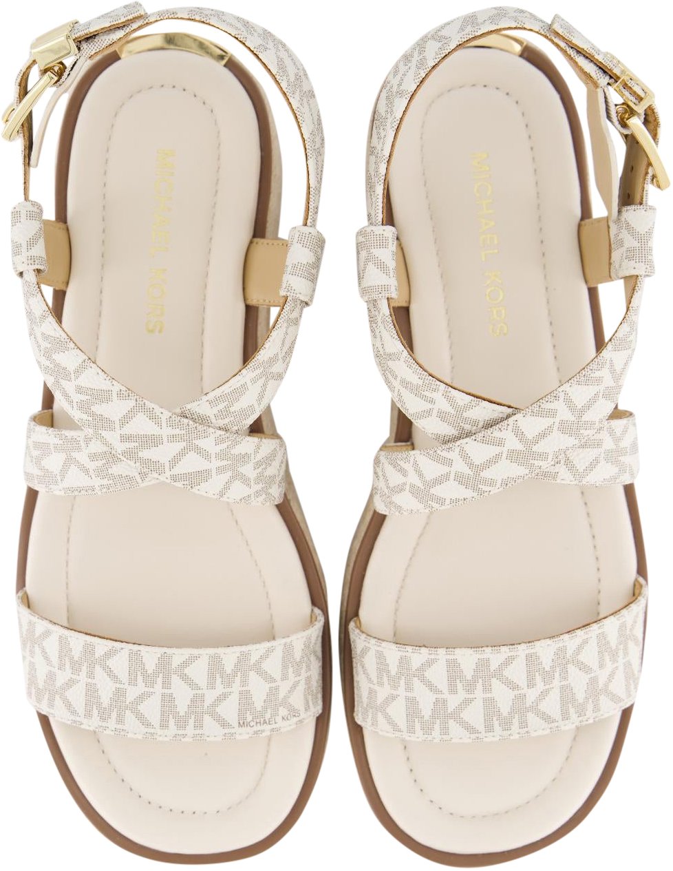 Michael Kors Dames Lynn Sandaal Wit/Beige Wit