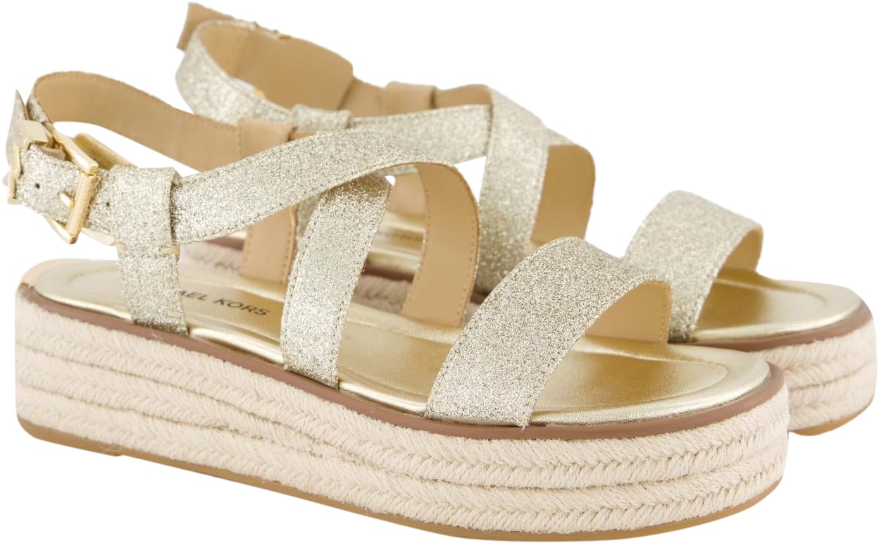 Michael Kors Dames Lynn Sandaal Metallic Goud Metallic