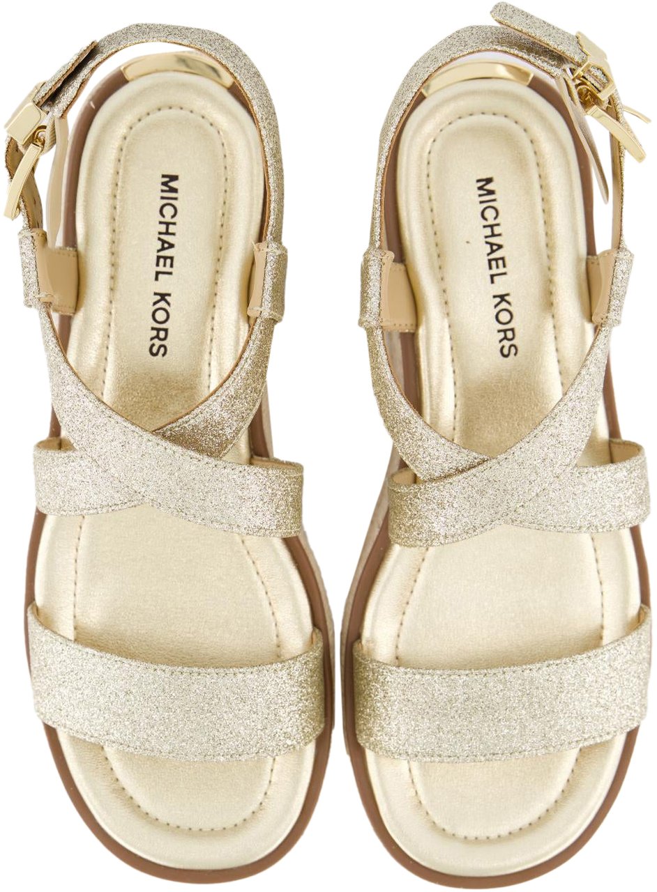Michael Kors Dames Lynn Sandaal Metallic Goud Metallic