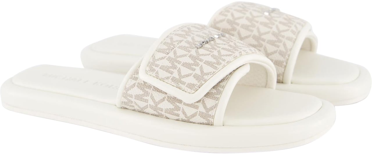 Michael Kors Dames Suki Flat Slipper Wit/Vanillia Wit